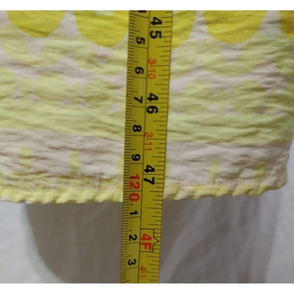 Yellow & White Sleeveless Summer Dress With Floral Pattern, Adjustable Straps. - Picture 8 of 8